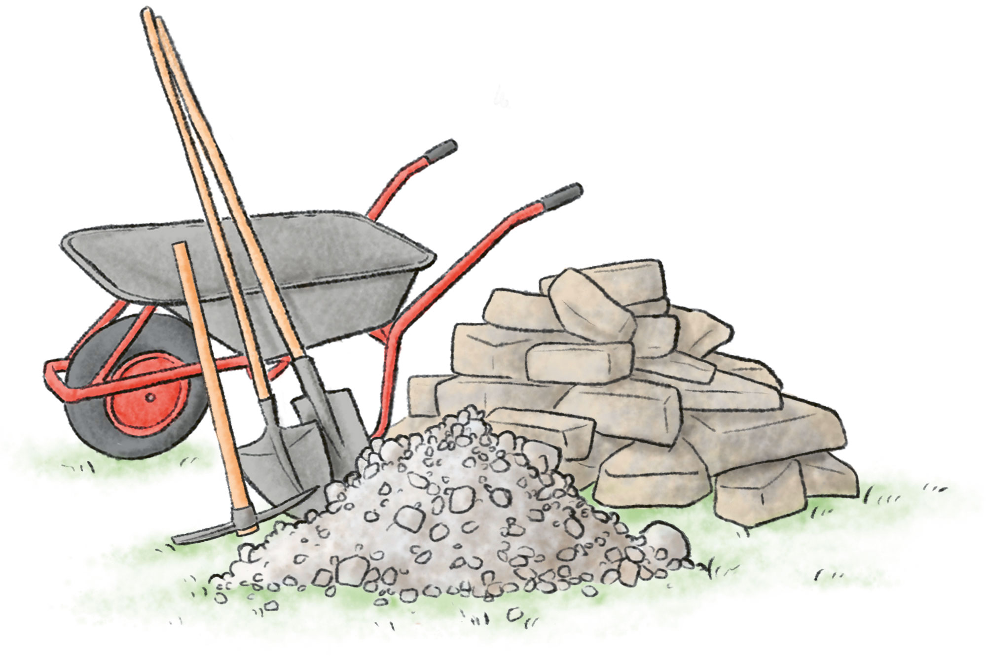 Steinhaufen Material Zeichnung